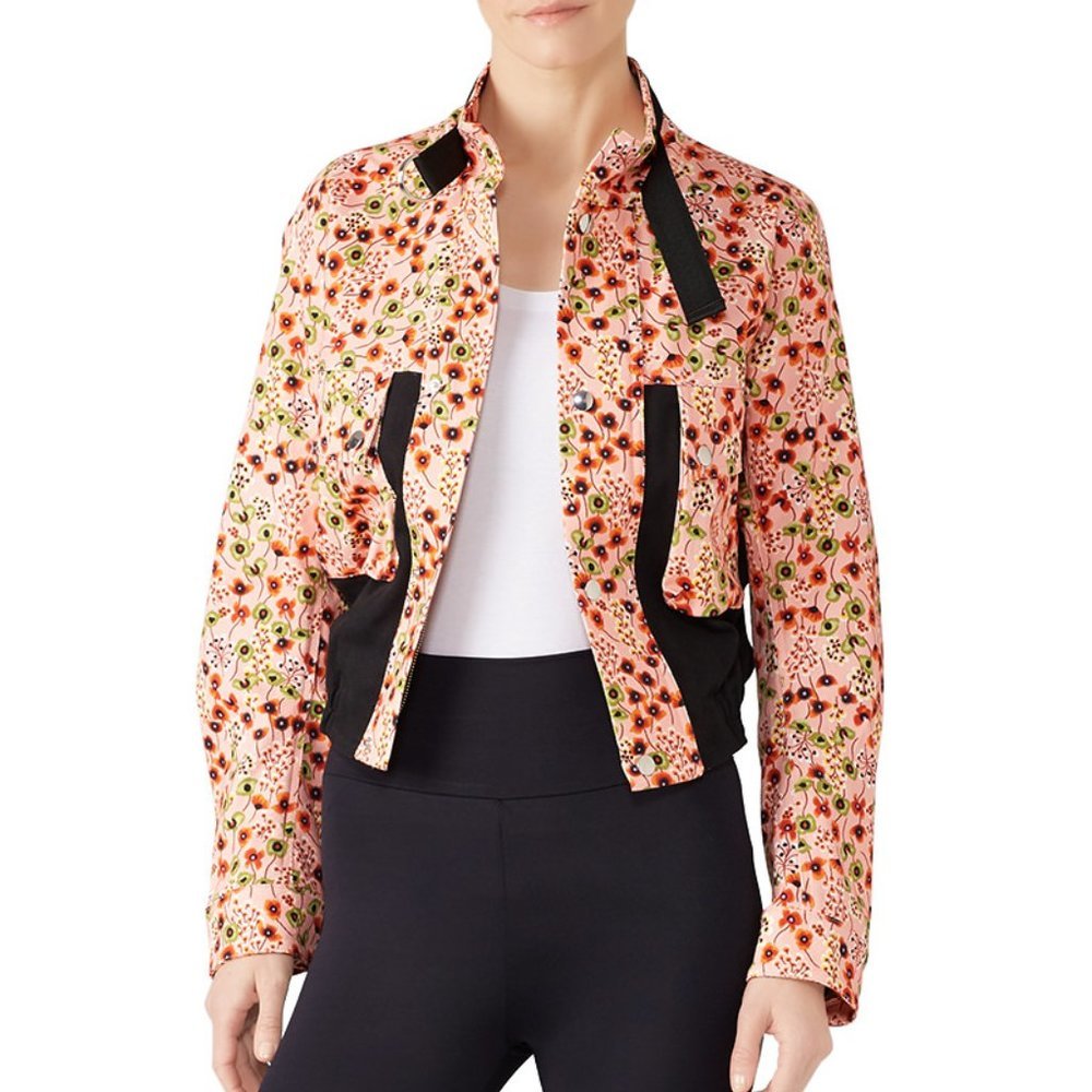 Floral Pink Bomber Jacket